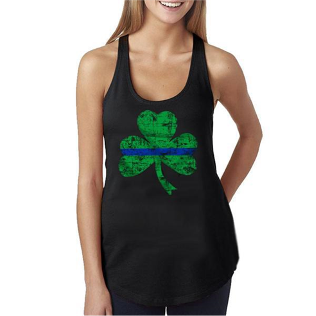 Thin Blue Line WOM-TANK-SHAM-LARGE Women's Tank - Shamrock