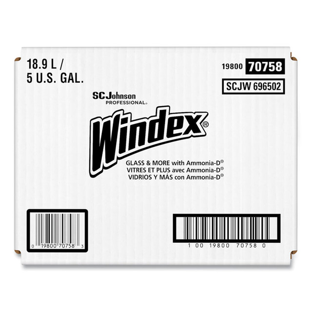SC JOHNSON Windex® 696502 Glass Cleaner with Ammonia-D, 5 gal Bag-in-Box Dispenser