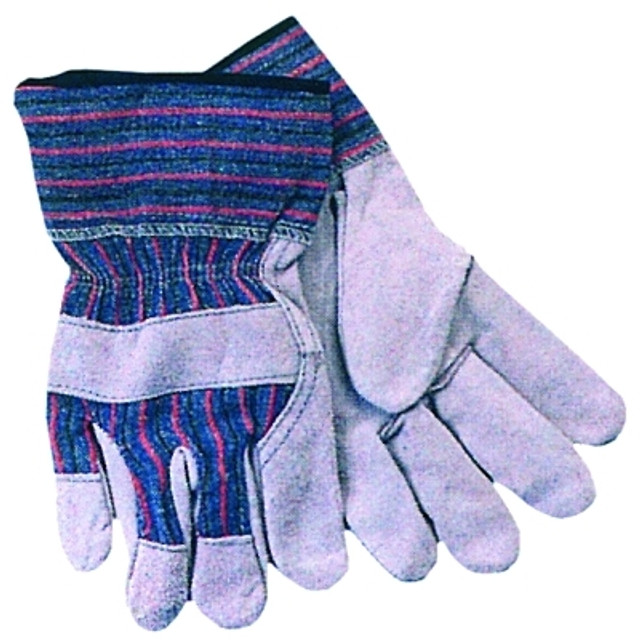 ORS Nasco Anchor Brand Work Gloves, Large, Cowhide, Pearl Gray