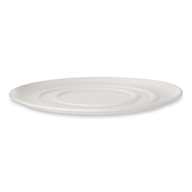 ECO-PRODUCTS,INC. EPSCPTR16 WorldView Molded Fiber Pizza Trays, 16 x 16 x 0.2, White, Sugarcane, 50/Carton