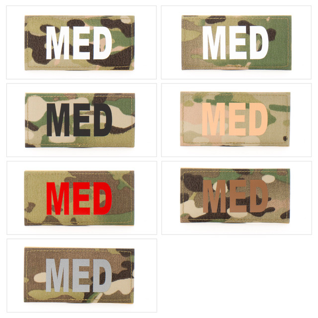 Eleven 10 E10-7001-MED-MTC/BRN 2x4 Med ID Patch Eleven 10 E10-7001-MED-MTC/BRN 2x4 Med ID Patch