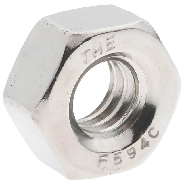 Value Collection R83920648 Hex Nut: 1/4-20, Grade 18-8 Stainless Steel, Uncoated