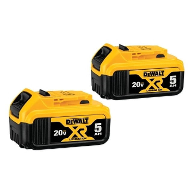 DeWalt® MAX* Cordless Tool Battery, 20 V, Lithium-ion, 5.0 Ah, 2 PK DeWalt® MAX* Cordless Tool Battery, 20 V, Lithium-ion, 5.0 Ah, 2 PK