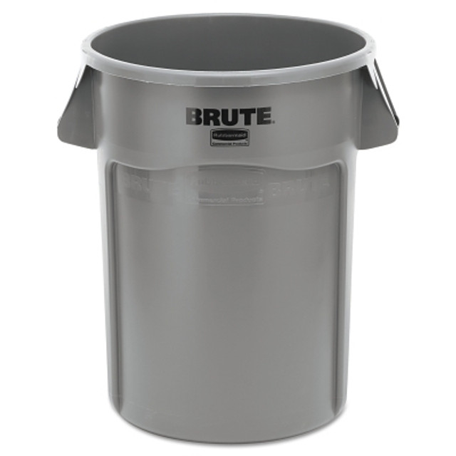 Newell Brands Rubbermaid Commercial FG264360GRAY BRUTE® Round Container without Lid, 44 gal, Heavy-Duty Plastic, Utility Waste, Gray