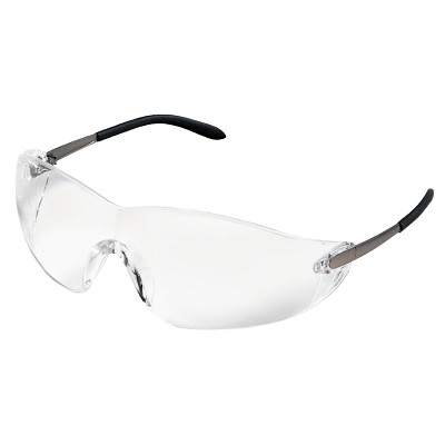 MCR Safety S21 Series Protective Eyewear, Clear Lens, Polycarbonate, Chrome Frame