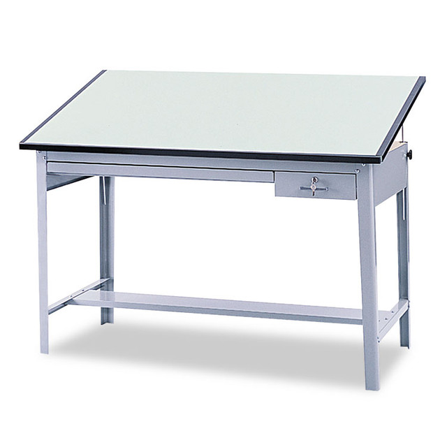 SAFCO PRODUCTS 3962GR Precision Four-Post Drafting Table Base, 56.5w x 30.5d x 35.5h, Gray