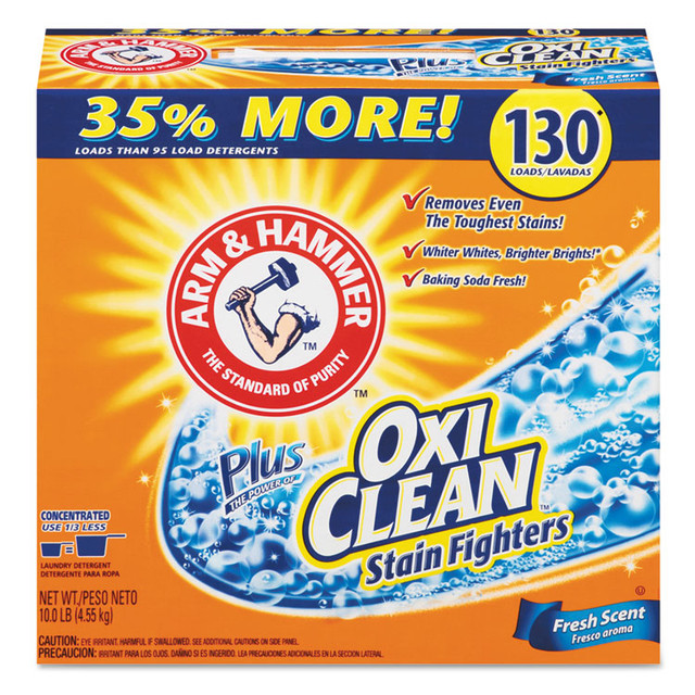 CHURCH & DWIGHT CO., INC Arm Hammer™ 33200-00108 Power of OxiClean Powder Detergent, Fresh, 9.92 lb Box, 3/Carton