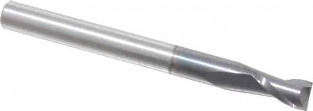 Hertel 750774 Square End Mill: 3/16'' Dia, 5/16'' LOC, 3/16'' Shank Dia, 2'' OAL, 2 Flutes, Solid Carbide