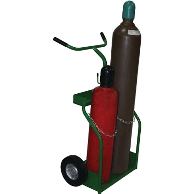 Saf-T-Cart™ 900 Series Cart, Holds 2 Cylinders, 8-1/2 in and 9-1/2 in dia, 10 in Semi-Pneumatic Wheels Saf-T-Cart™ 900 Series Cart, Holds 2 Cylinders, 8-1/2 in and 9-1/2 in dia, 10 in Semi-Pneumatic Wheels