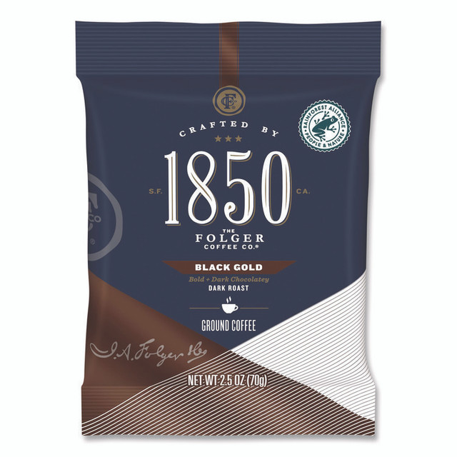 J.M. SMUCKER CO. 1850 21512 Black Gold Coffee Ground Coffee Fraction Packs, 2.5 oz Pack, 24 Packs/Carton