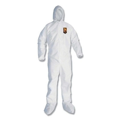 Ansell KleenGuard™ A20 Breathable Particle Protection Coveralls, White, 3X-Large, ZF, EBWAHB