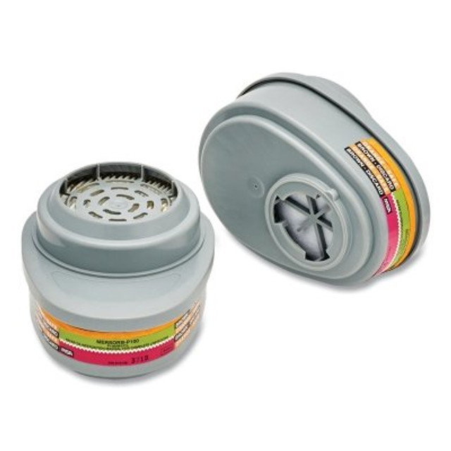 MSA Advantage® Respirator Cartridge, Chlorine, Mercury Vapor, Mersorb, P100, Olive/Magenta MSA Advantage® Respirator Cartridge, Chlorine, Mercury Vapor, Mersorb, P100, Olive/Magenta