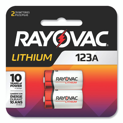 RAYOVAC® Lithium Photo Battery, CR123A, 3 V