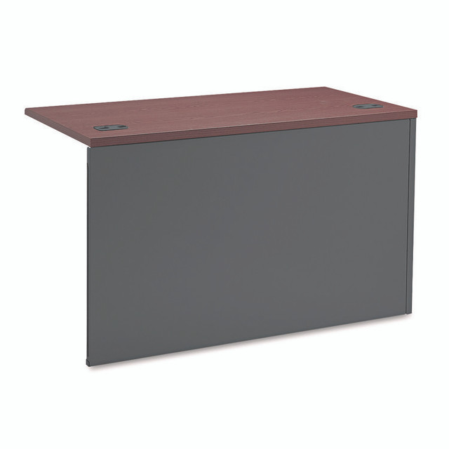 HON COMPANY 38216LNS 38000 Series Flush Return, Left, 48w x 24d x 29.5h, Mahogany/Charcoal
