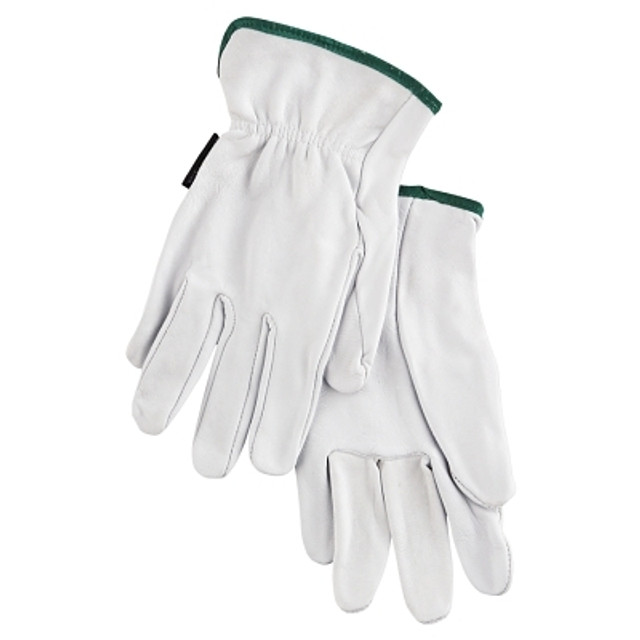 MCR Safety Premium Grade Grain Goatskin Drivers Gloves, 3601, Medium, Unlined, White