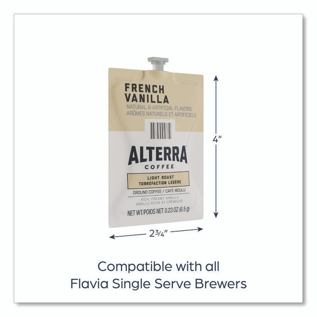LAVAZZA FLAVIA® 48009 Alterra French Vanilla Coffee Freshpack, 100/Carton