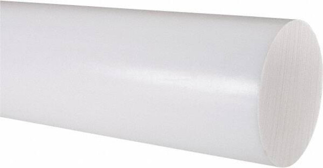 Value Collection 5503062 Plastic Rod: Polytetrafluroethylene, 2' Long, 3" Dia, White