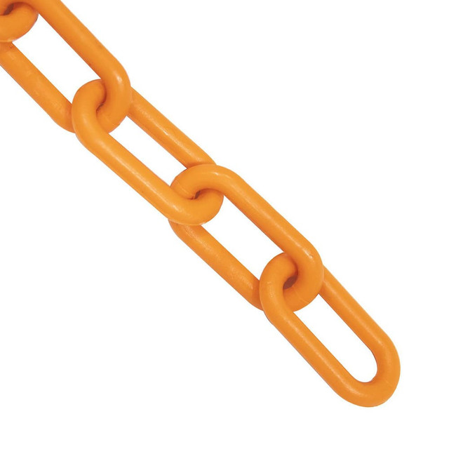 Mr. Chain 30012-100 Safety Barrier Chain: Plastic, Orange, 100' Long, 2" Wide