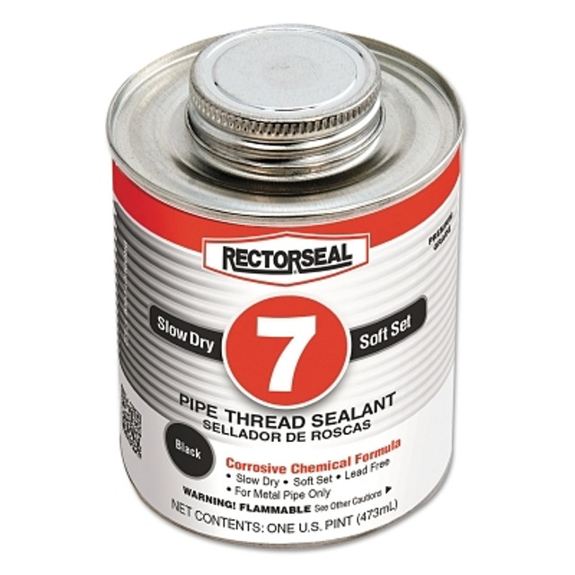 Rectorseal No. 7 Pipe Thread Sealants, 1 Pint Can, Black Rectorseal No. 7 Pipe Thread Sealants, 1 Pint Can, Black