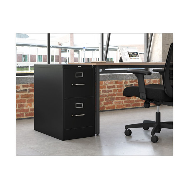 HON COMPANY 312PP 310 Series Vertical File, 2 Letter-Size File Drawers, Black, 15" x 26.5" x 29"