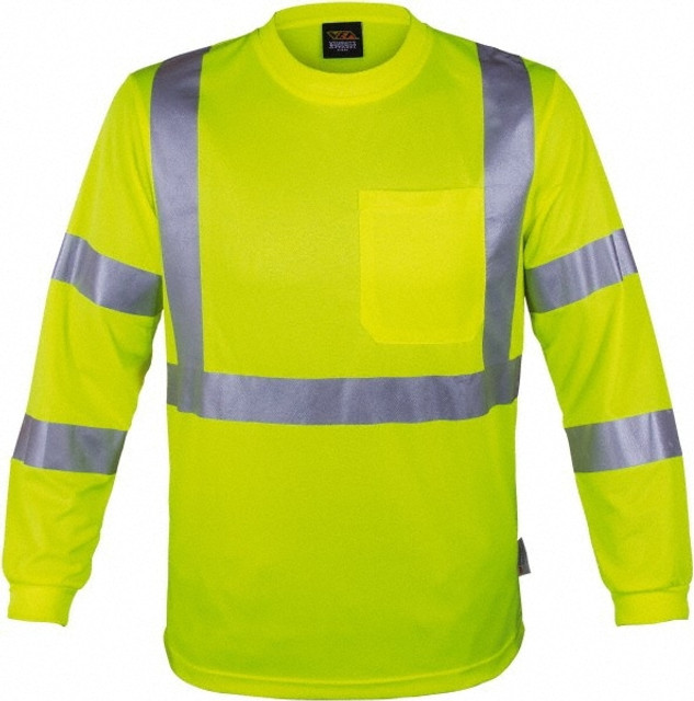 Reflective Apparel Factory 204STLM3X Work Shirt: High-Visibility, 3X-Large, Polyester, High-Visibility Lime, 1 Pocket