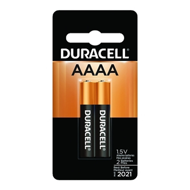 Duracell® CopperTop Alkaline Battery, 1.5V, AAAA, 2 EA/PK Duracell® CopperTop Alkaline Battery, 1.5V, AAAA, 2 EA/PK