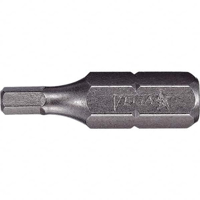 VEGA Industries 125H1464A Hex Screwdriver Insert Bit: 1/4" Drive, 7/32" Hex, 1" OAL