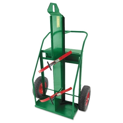 Anthony Heavy-Duty Reinforced Frame Dual-Cylinder Cart with Firewall, 65 in H x 37 in W, 16 in Solid Wheels