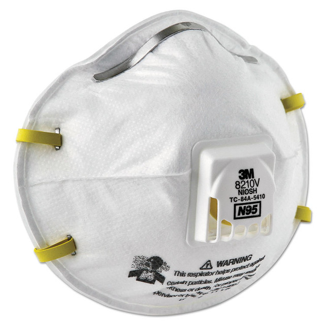 3M/COMMERCIAL TAPE DIV. 8210V Particulate Respirator 8210V, N95, Cool Flow Valve, Standard Size, 10/Box