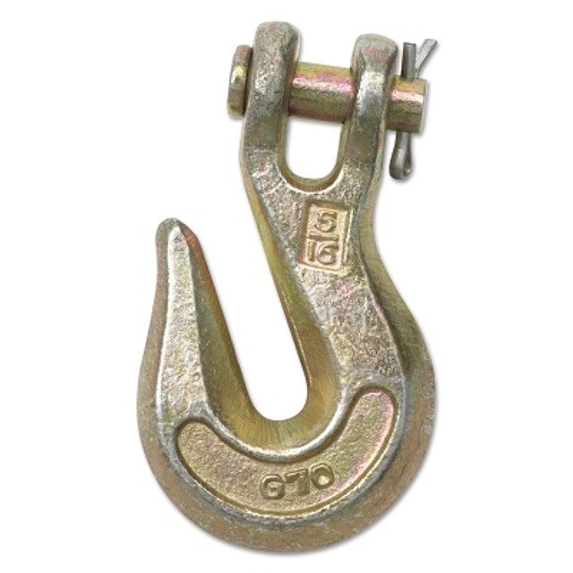 Peerless® Industrial Group Peerless® Grade 70 Clevis Grab Hook, 3/8 in Chain Size, 6,600 lb Working Load Limit, Peer Gold Finish