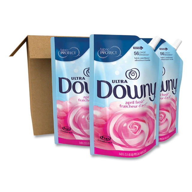 PROCTER & GAMBLE Downy® 99172 Liquid Fabric Softener, April Fresh, 48 oz Pouch, 3/Carton