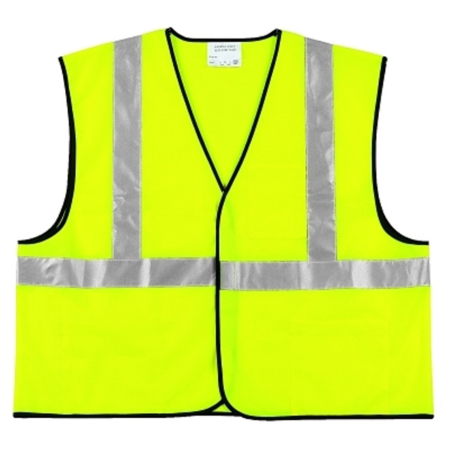 MCR Safety Class II Economy Safety Vest, Solid, Large, Lime