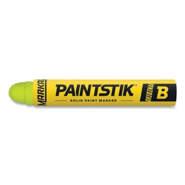 LA-CO Industries Inc Markal® 82831 Paintstik® Original B® Solid Paint Marker, 11/16 in dia, 4-3/4 in L, Fluorescent Yellow