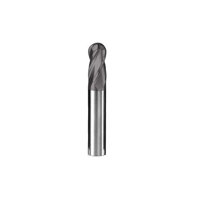 SGS 30038 Ball End Mill: 0.125" Dia, 0.5" LOC, 4 Flute, Solid Carbide