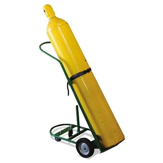 Saf-T-Cart™ 2502RC Cylinder Rack, 1 Cylinder, 8 in Semi-Pneumatic Wheels