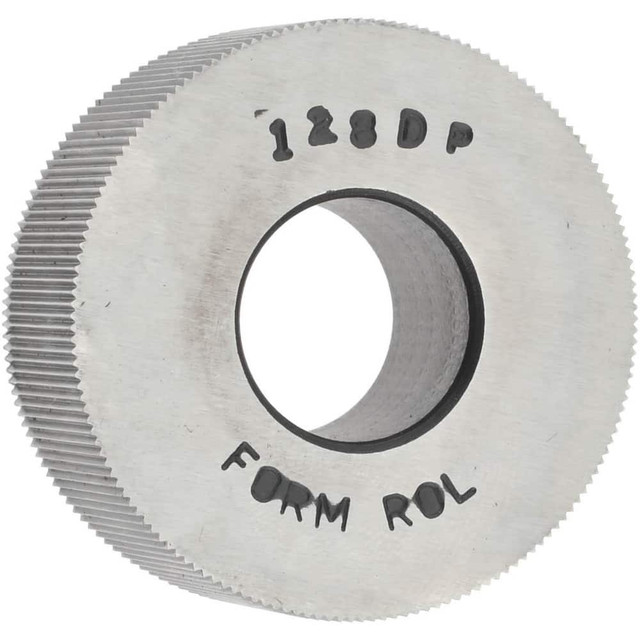 MSC PHS-128 Standard Knurl Wheel: 1-1/4" Dia, 80 ° Tooth Angle, Straight, High Speed Steel