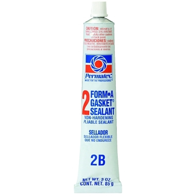 Permatex® Form-A-Gasket Sealant, No 2 Slow-Drying/Non-Hardening, 3 oz, Tube, Black Permatex® Form-A-Gasket Sealant, No 2 Slow-Drying/Non-Hardening, 3 oz, Tube, Black
