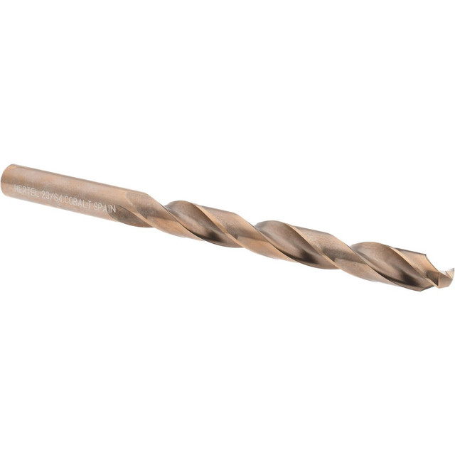 Hertel 42009 Jobber Length Drill Bit: 23/64" Dia, 135 &deg;, Cobalt