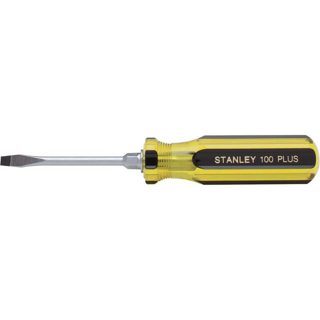 Stanley 66-163-A Slotted Screwdriver: 3/16" Width, 6-3/4" OAL, 3" Blade Length