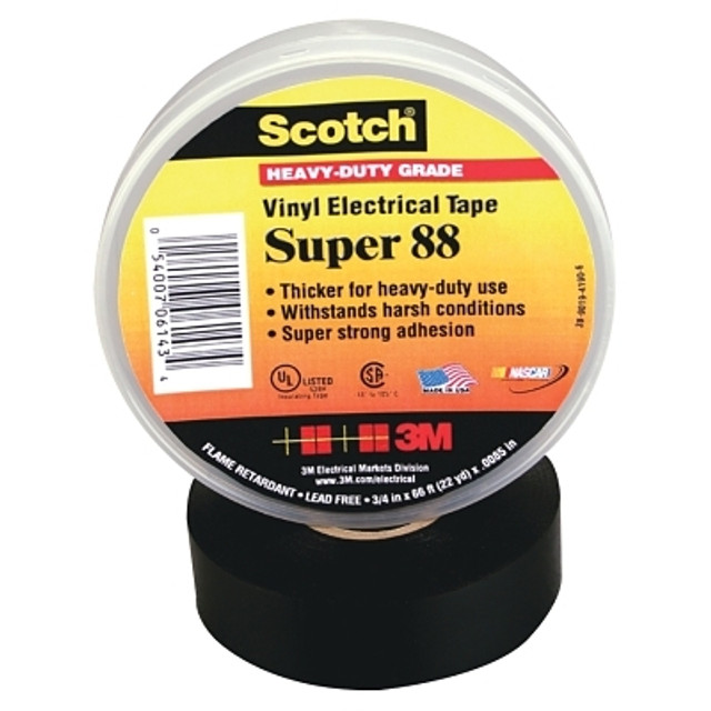 3M™ Scotch™ 7000006093 Super 88 Vinyl Electrical Tape, 2 in x 36 yd, Black