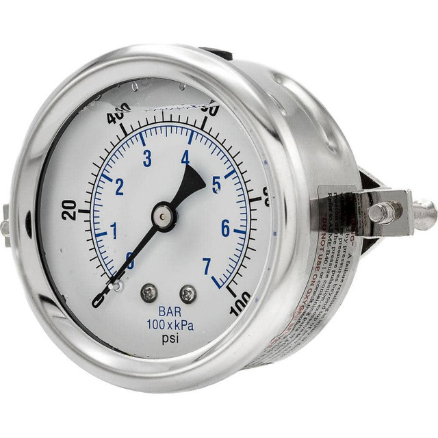 PIC Gauges PRO-203L-254E Pressure Gauges; Gauge Type: Industrial Pressure Gauges ; Scale Type: Dual ; Accuracy (%): 2-1-2% ; Dial Type: Analog ; Thread Type: 1/4" MNPT ; Bourdon Tube Material: Bronze