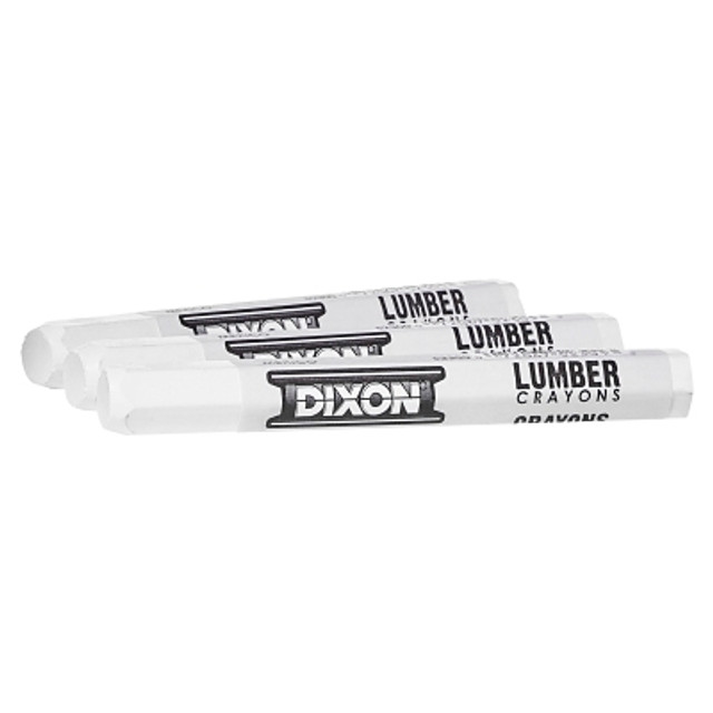 Dixon® Ticonderoga Lumber Crayon, 1/2 in dia x 4-1/2 in L, White