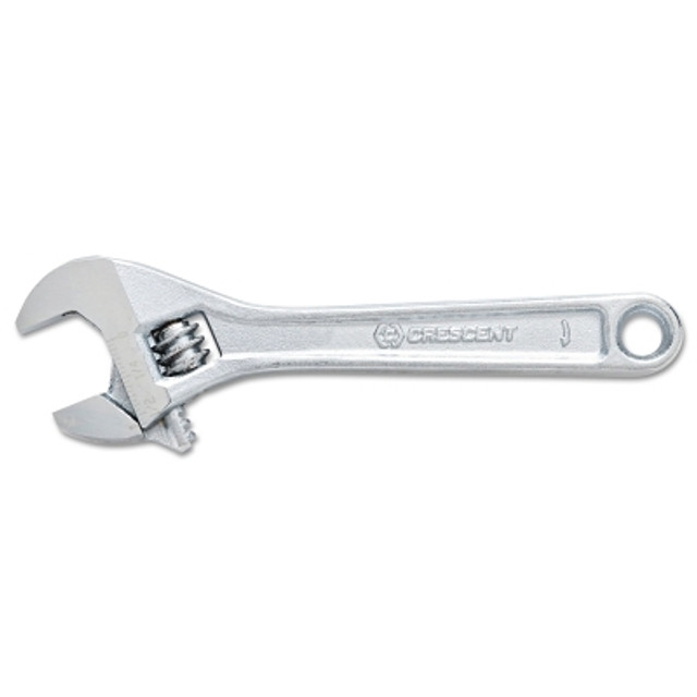 Apex Tool Group Crescent® AC26BK Adjustable Chrome Wrench, 6 in OAL, 15/16 in Opening, Chrome Plated