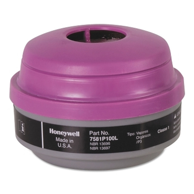Honeywell Honeywell North® Combination Gas and Vapor Cartridges, Organic Vapor, P100, Black, Magenta Honeywell Honeywell North® Combination Gas and Vapor Cartridges, Organic Vapor, P100, Black, Magenta