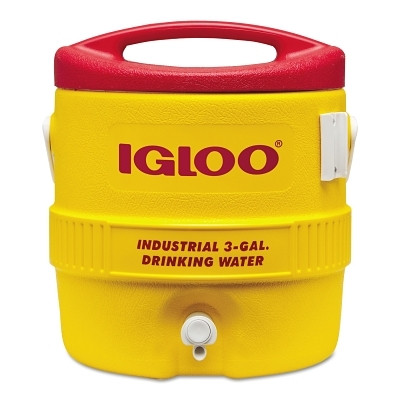 Igloo 400 Series Cooler, 3 gal, Red/Yellow