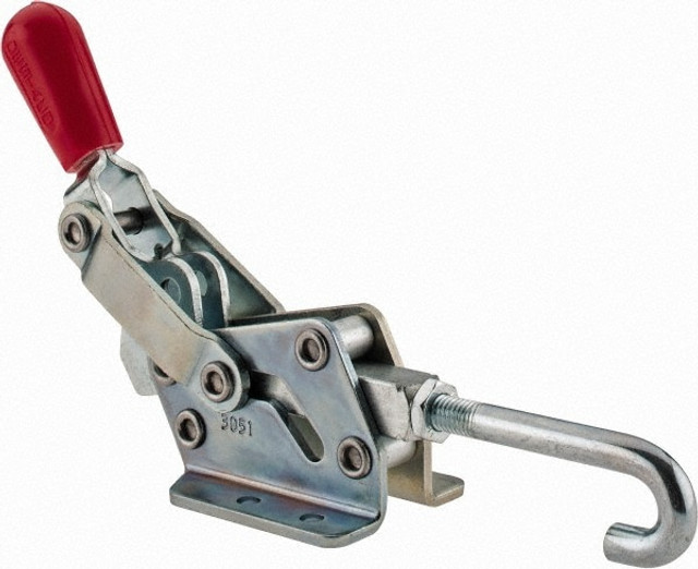 De-Sta-Co 3051 Pull-Action Latch Clamp: Horizontal, 1,507 lb, J-Hook, Flanged Base