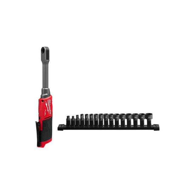 Milwaukee Tool 3050-20 Cordless Impact Wrenches & Ratchets; Drive Size (Fractional Inch): 1/4; 3/8; 1/2 ; Voltage: 12.00 ; Handle Type: Mid-Handle ; Speed (RPM): 350.00 ; Torque (Ft/Lb): 60 ; Brushless Motor: Yes