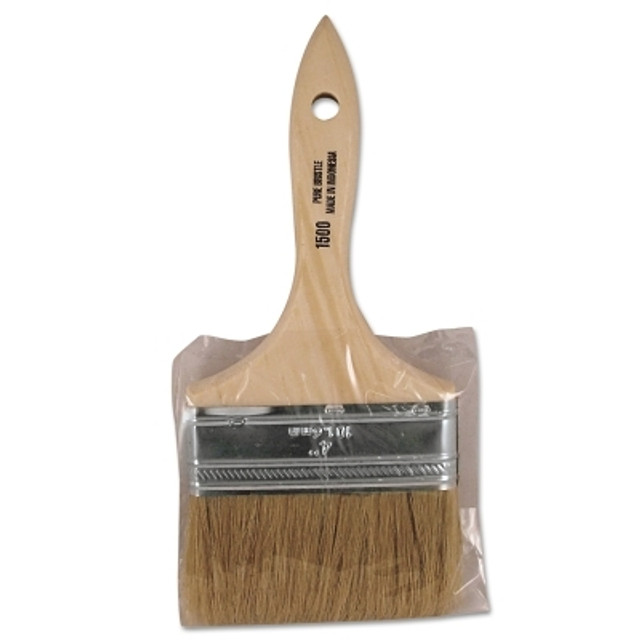 Linzer White Chinese Bristle Paint Brush, 5/8 in Thick x 4 in W, Wood Handle