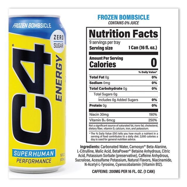 NUTRABOLT BRANDS C4® Energy 22002047 Drink Variety Pack, Assorted Flavors, 16 oz Can, 18/Carton