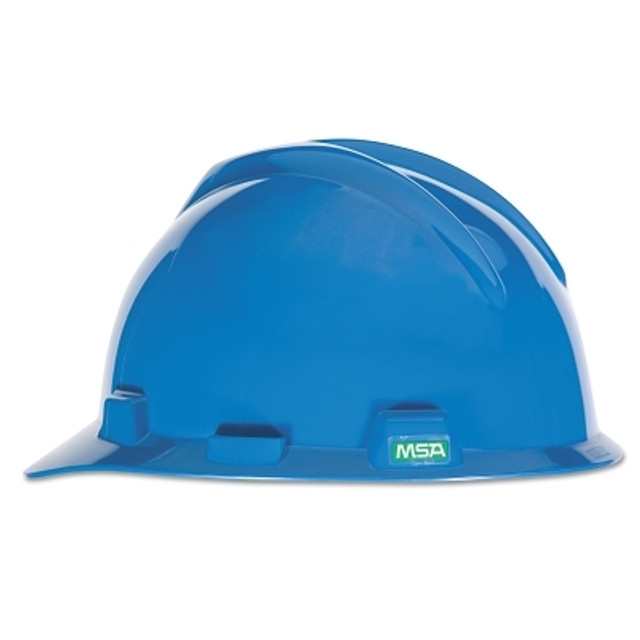 MSA 477483 V-Gard® Slotted Hard Hat Cap, Fas-Trac® III Suspension, Blue